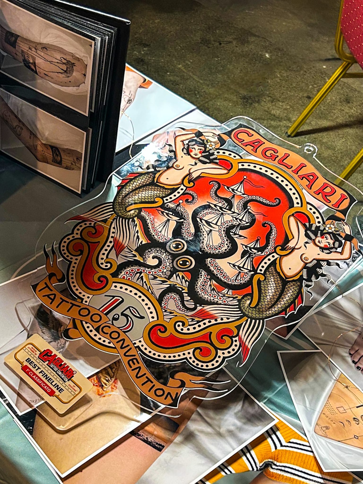 Targa Best Fineline della 15ª Cagliari Tattoo Convention